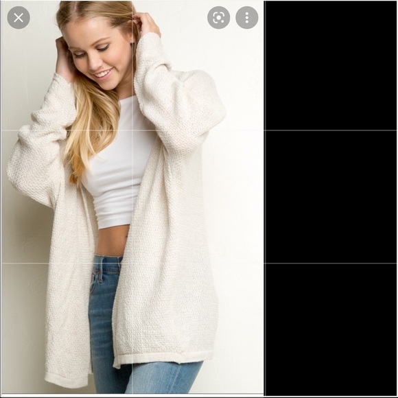 Brandt Melville Cream Carolina Cardigan. - Picture 2 of 8